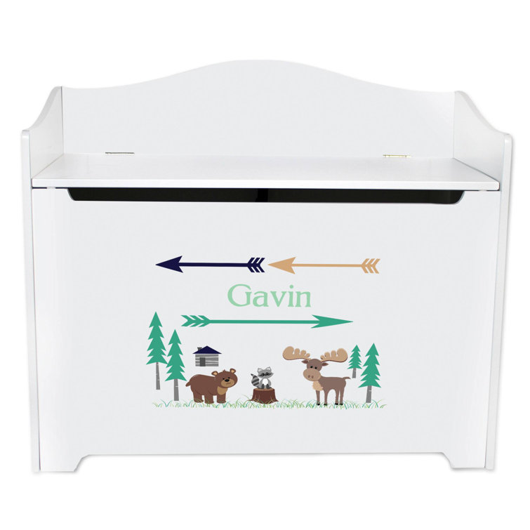 personalized toy storage bench